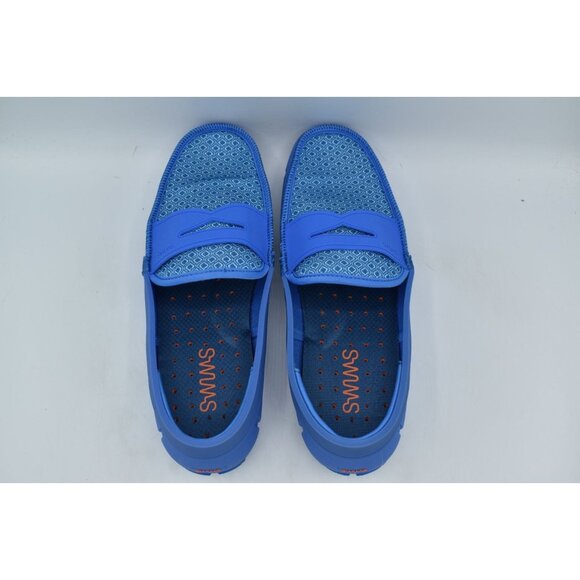 SWIMS Mens Size 12 Sail Blue Printed Penny‎ Loafers Slip On Shoes main image 10
